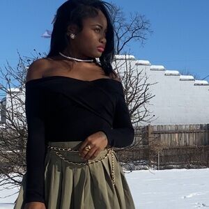 Elegant Black Off-Shoulder top